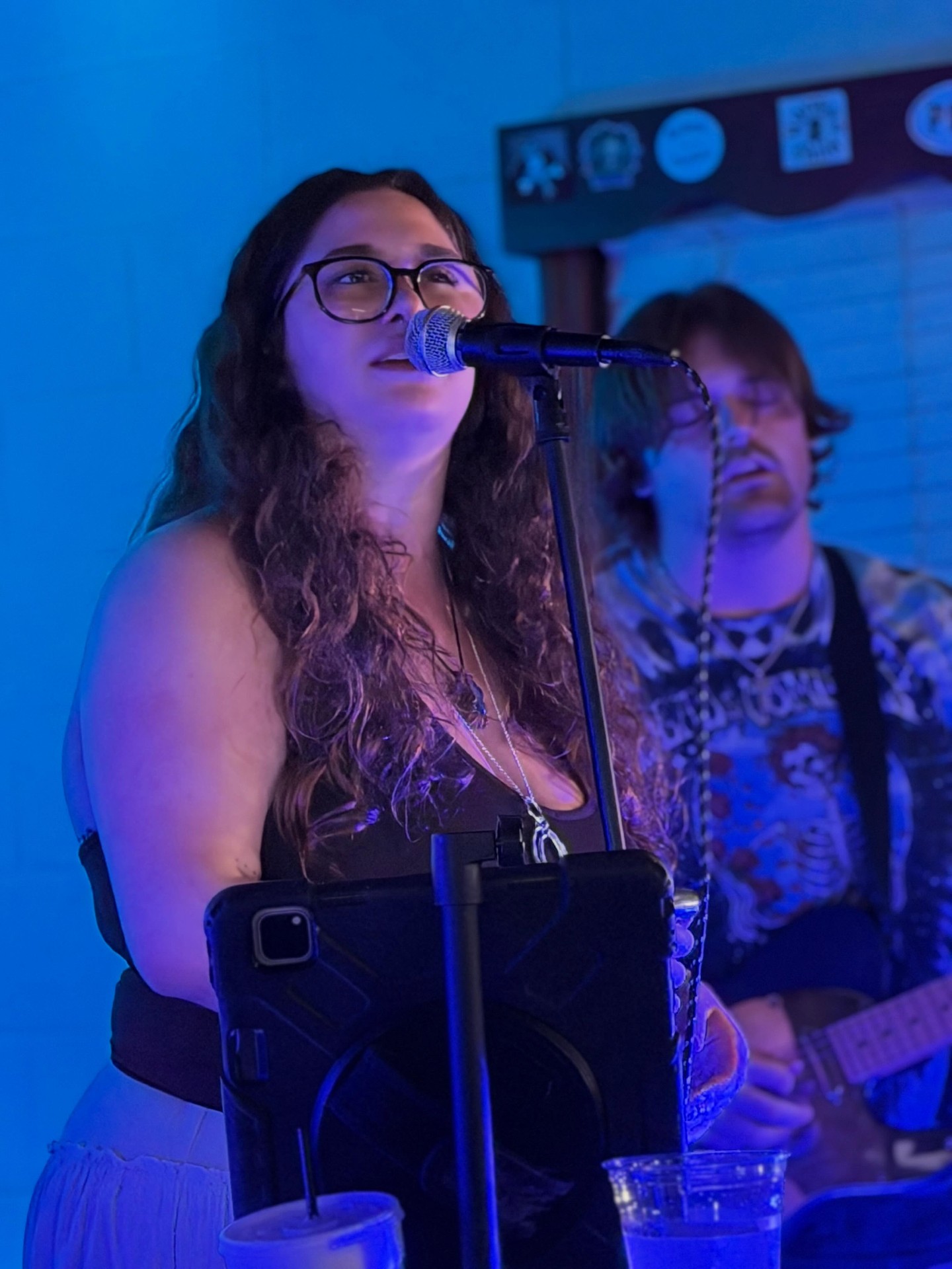 Lead singer of Ten Mile Bay performing live