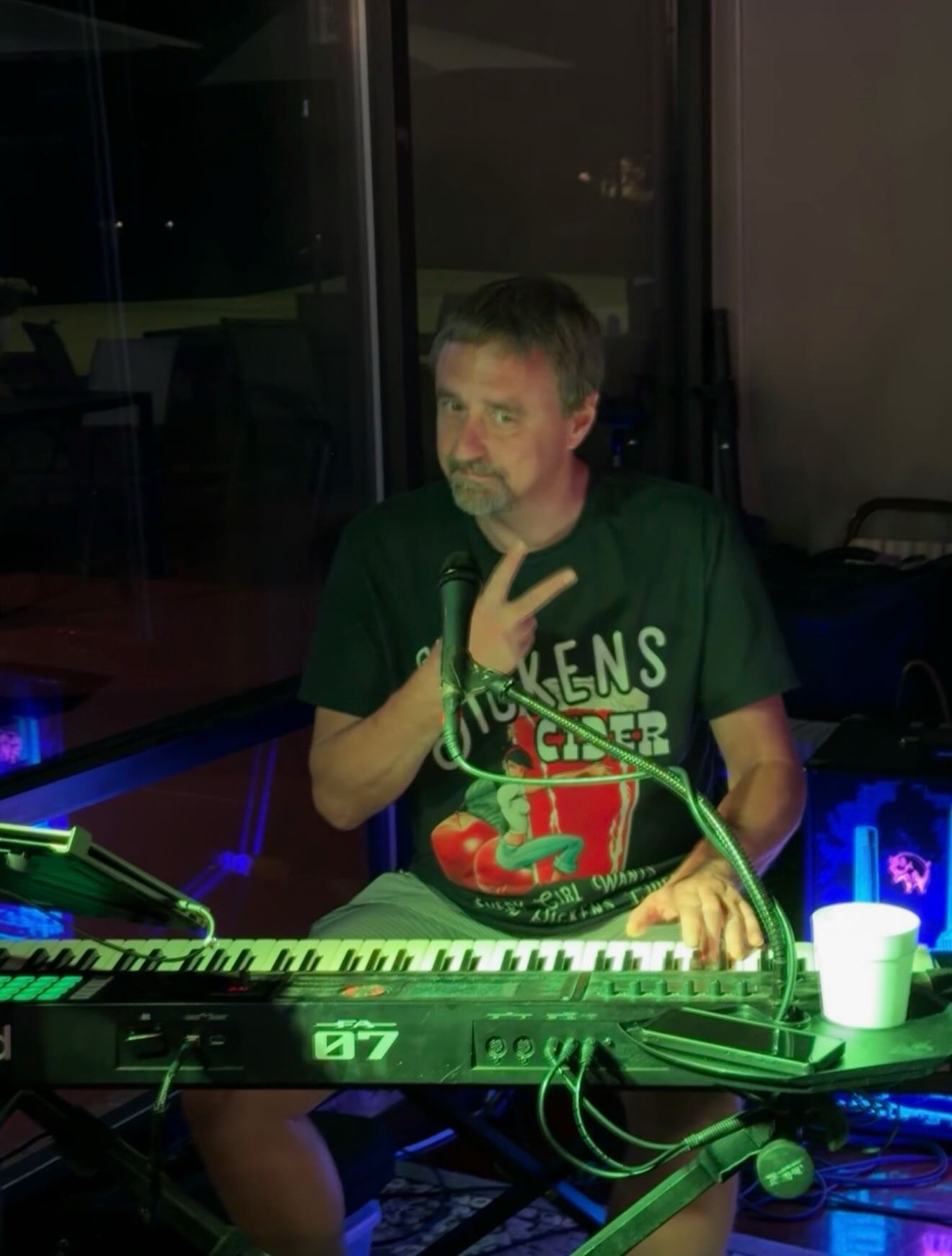 Pianist performing at a Ten Mile Bay show